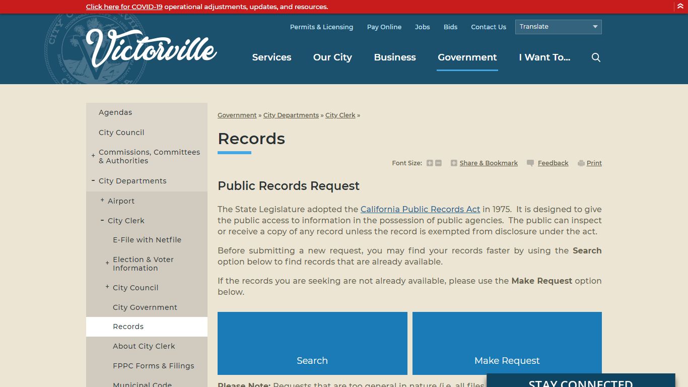 Records | Victorville, CA